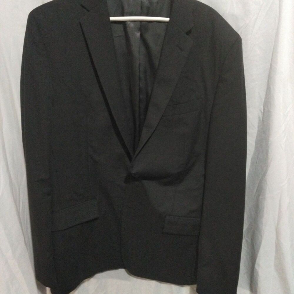 Egara Mens Blue Blazer Suit Coat Size 44L Slim Fit